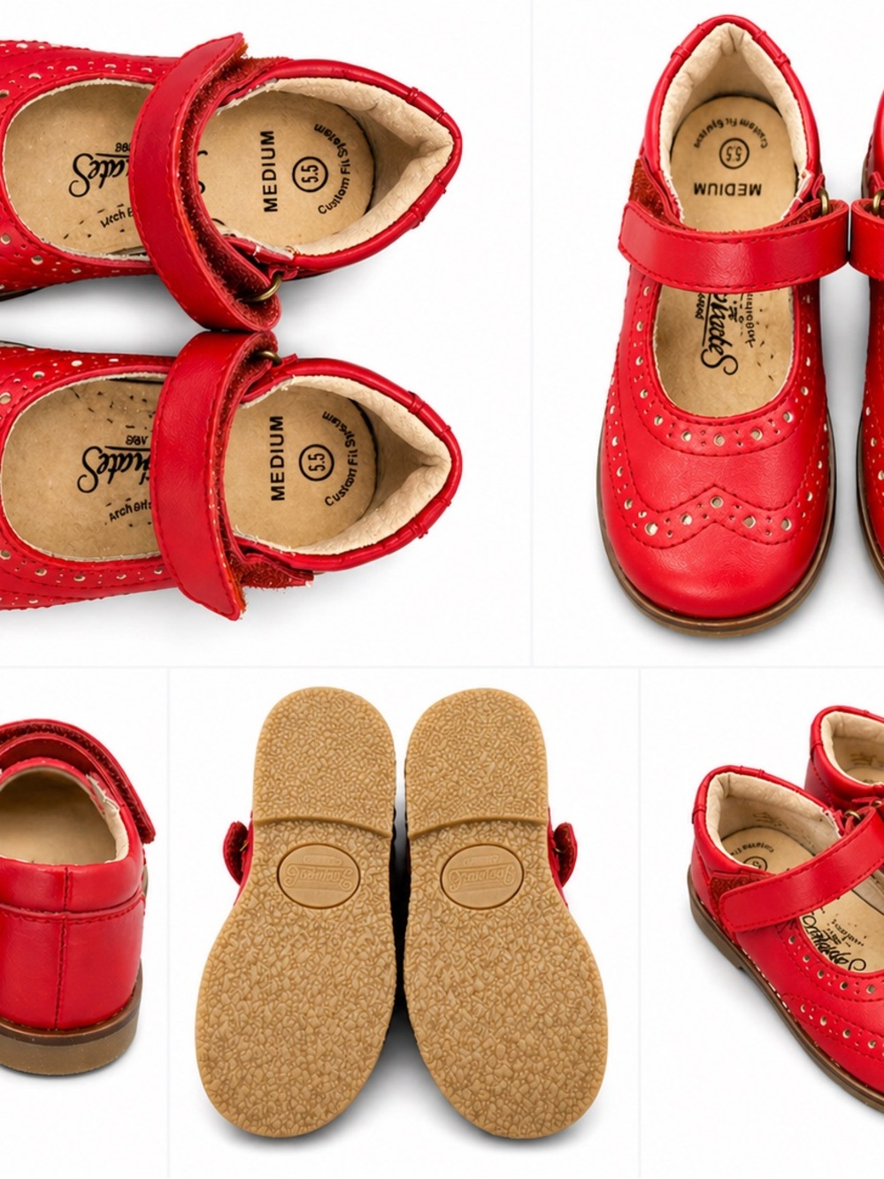 FootMates Little Girls Red Mary Jane Dress Shoes